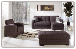 Kubo Sectional Sofa Set Andre Dark Brown - Sunset Furniture - Istikbal
