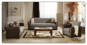Alfa Redeyef Brown Living Room Set (Sofa and Loveseat) - Sunset Furniture - Istikbal