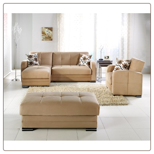 Kubo Sectional Sofa Set Dark Beige by Sunset - Sunset Furniture - Istikbal