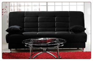 Vegas Rainbow Black Convertible Sofa Bed - Sunset Furniture-Istikbal