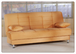 Vegas Rainbow Light Orange Convertible Sofa Bed - Sunset Furniture-Istikbal
