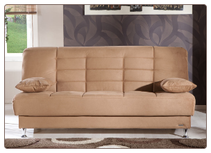 Vegas Rainbow Brown Convertible Sofa Bed - Sunset Furniture-Istikbal