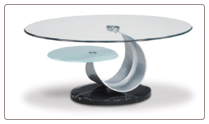 Cocktail Table with Glass Top Set By Global Furniture USA