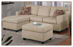 Poundex - F7664 - Microfiber - Sectional