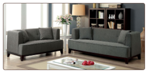 2-Pcs Beige Fabric Sofa Set / CM6761