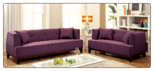 2-Pcs Purple Fabric Sofa Set / CM6761