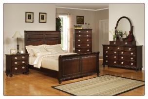 Mila Bedroom Set in Rich Cappuccino Finish by Coaster - 201571