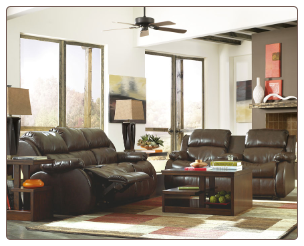Reclining Living Room Set with Contemporary Design, DuraBlend Collection