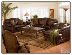 North Shore-Dark Brown Leather Living Room Set