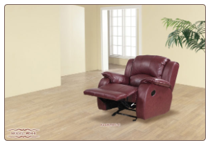 Black Recliner in High Quality Leather Match, from Empire Furniture Design