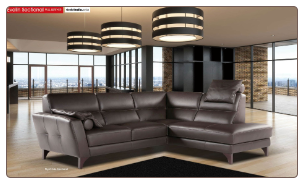 ESF  - Evelin Sectional Leather Sectional Sofa Set - ESF Furniture