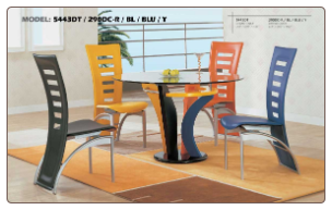 Multicolored Dinette Set with Round Table By Global Furniture USA