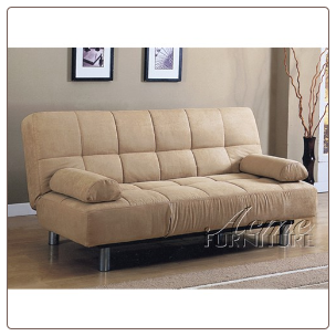 Cybil Beige Finish Adjustable Sofa