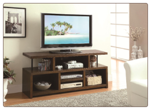 Casual TV Console with Open Storage