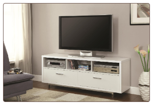 Low TV Console w/ Metal Base- Coaster