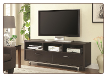 Low TV Console w/ Metal Base- Coaster