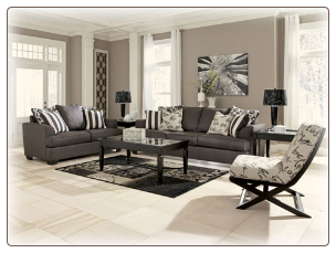 Levon - Charcoal Living Room Set   by Ashley Design