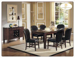Europa Collection - Dining Room Set (Brown)