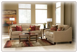 Lucinda Quartz Metro Modern Fabric Living Room Set   by Ashley Design