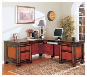 Chomedey Traditional L-Shaped Desk by Coaster