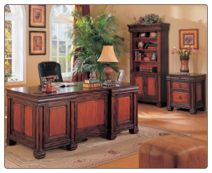 Chomedey Traditional Double Pedestal Executive Computer Desk by Coaster