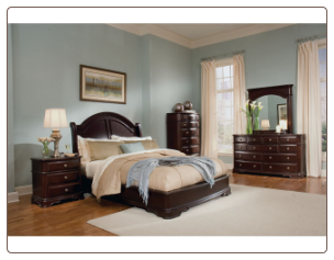 Dark Brown Traditional Style Bedroom Set with Low Profile Bed, 'Grandover' Collection by Homelegance.