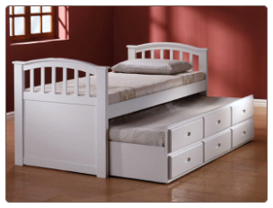 Mill Creek White Full Bed & Twin Trundle w/ Drawers