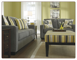 Levon - Charcoal Living Room Set   by Ashley Design