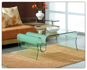 Jm-062 Curved Glass Coffee Table by J&m Furniture