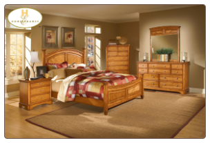Contemporary Bedroom Set from Natural Birch Wood Grain, 'Laurel Heights' Collection by Homelegance.