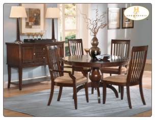 Laurel Heights Collection - Round Dining Room Set (Cherry)