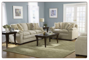Microfiber Upholstery Living Room Set in Transitional Style, 'Scarlet' Collection by Homelegance.
