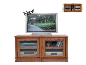 Danbury Oak Finish Adjustable TV Stand