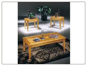 Sicily Maple 3pc Coffee/End Table Set