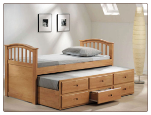 Mill Creek Maple Full Bed & Twin Trundle w/ Drawers