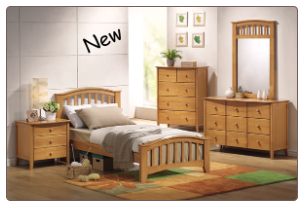 San Marino Maple Finish Full Bed Collection