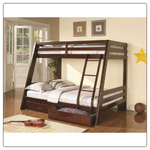 Twin-over-Full Bunk Bed with 2 Storage Drawers