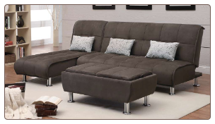 Coaster Furniture 300277 Sofa Beds Casual Styled Living Room Chaise Sleeper