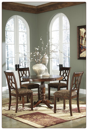 Signature Design by Ashley Leahlyn Cherry Finish Dining Set D436 at Ashley Furniture HomeStore