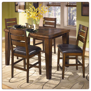 Larchmont  - Cozy Butterfly Leaf Pub Table Signature Design by Ashley Furniture