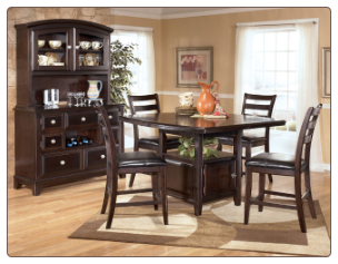 Ridgley  - Dining Room Set with Counter Height Table Signature Design by Ashley Furniture