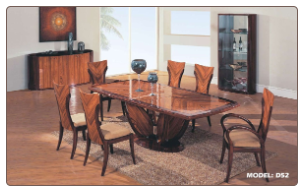 D52  -   Coffee and Dark Brown Color Finished Dining Room Set By Global Furnither USA