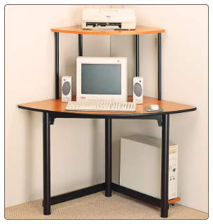 Desks Casual Contemporary Corner Computer Unit by Coaster