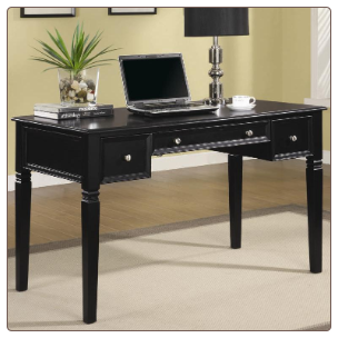 Desks Classic Table Desk with Keyboard Drawer and Power Outlet by Coaster