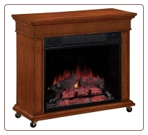 Electric fireplace w/ Casters