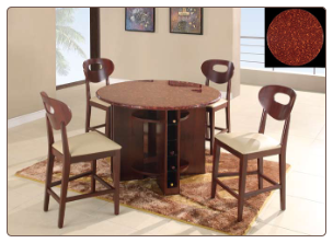 Marbled Top GL-7010 Bar Room Table Set By Global Furnither USA
