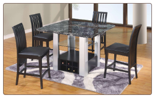 GF-7040 Bar Table - Black Set By Global Furnither USA