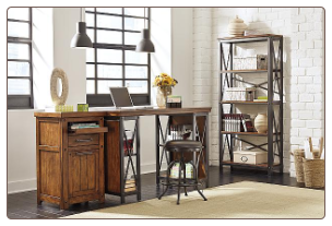 Shayneville 54" Home Office Counter Height Desk Set Signature Design by Ashley Furniture