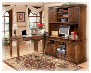 Hamlyn Large Credenza w/ Large Hutch - Home Office Set Signature Design by Ashley Furniture