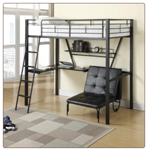 Bunks Twin Bunk Bed with Ladder by Coaster